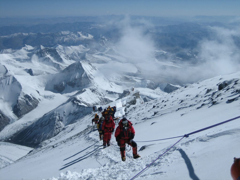Everest 8750m close to summit