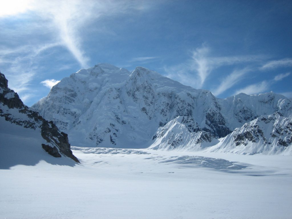 Denali from bottom of glacier